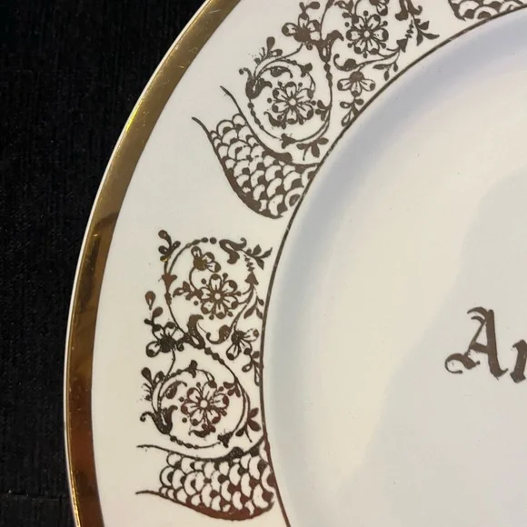 Gold Trimmed Anniversary Plate - Picture 3 of 6